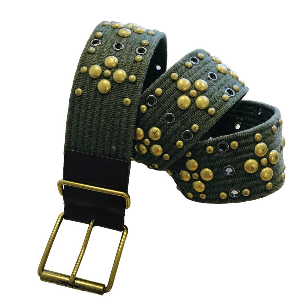 Calvin Klein Women's Studded Woven Cord Wide Belt size M